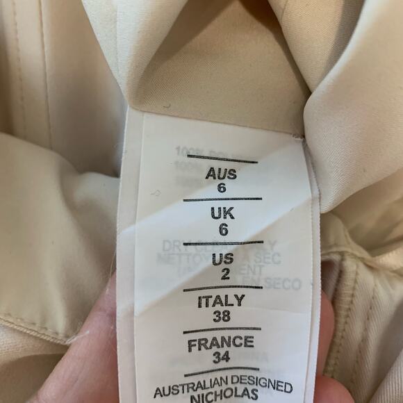 Nicholas Cream Floral Puff Sleeve Crop Top Blouse Size 2 - Picture 6 of 7